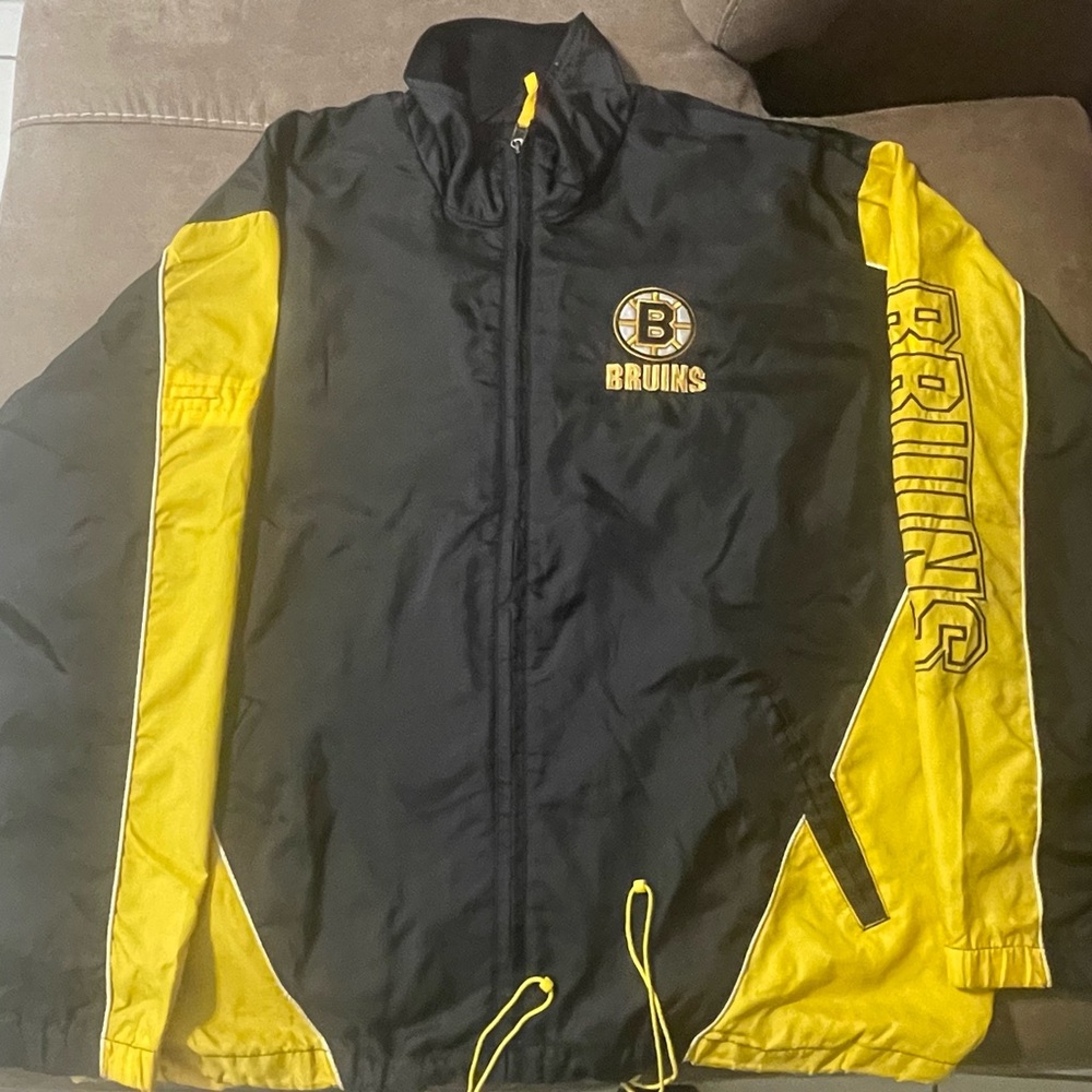 Boston Bruins Mens L Black Full Zip Jacket NHL